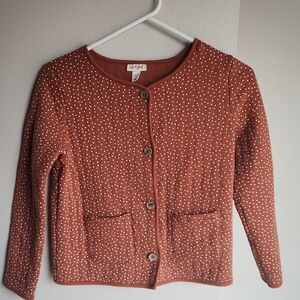 Cat & Jack Kids' Rust Sweater with White Dots